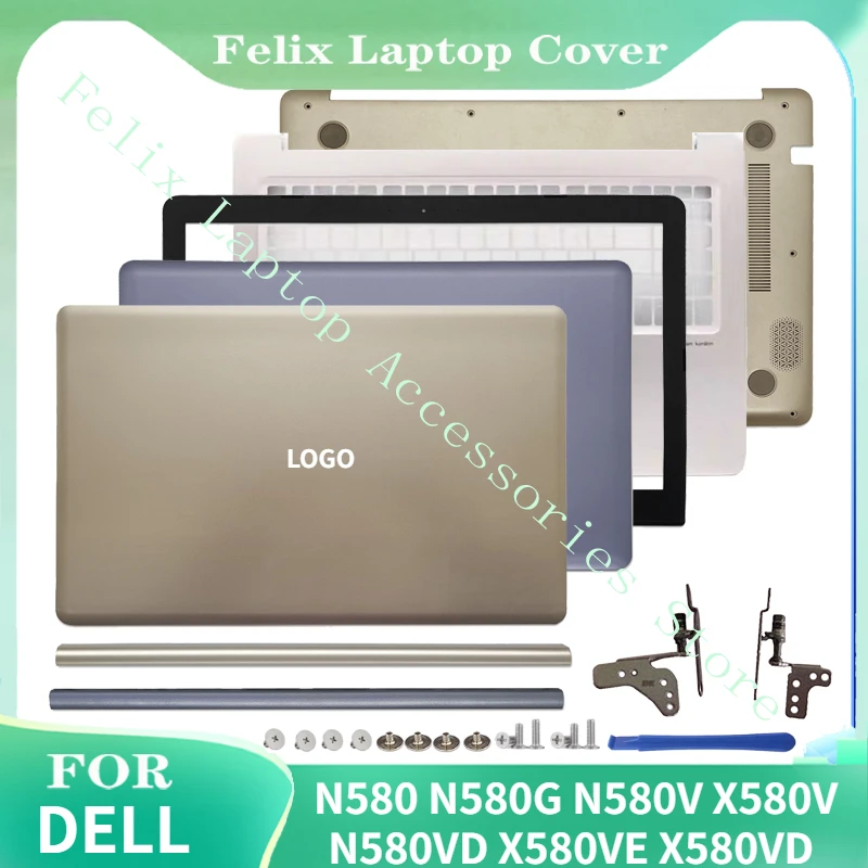 

New LCD Back Cover Screen Top Case Bezel Frame Hinges For Asus N580 N580G N580V X580V N580VD X580VE X580VD N580VE Plastic Shell