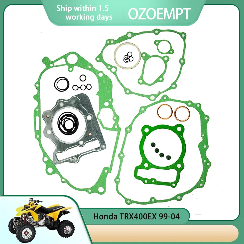 OZOEMPT Engine Cylinder Crankcase Repair Gasket Apply to Honda TRX400EX 99-04