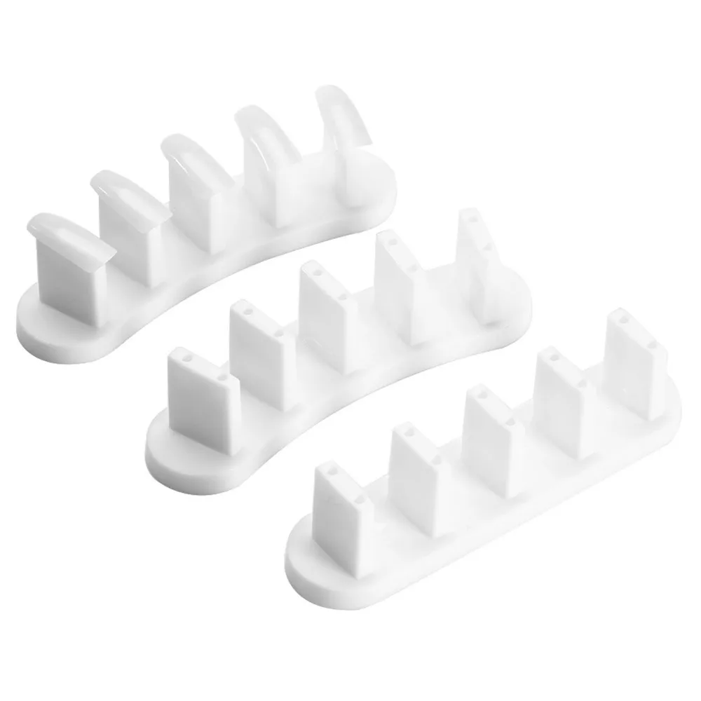3pcs Removable Removable Practice Nail Stand Clear Acrylic Plastic Nail Practice Base Stand Nail Art Training Holder Salon Use