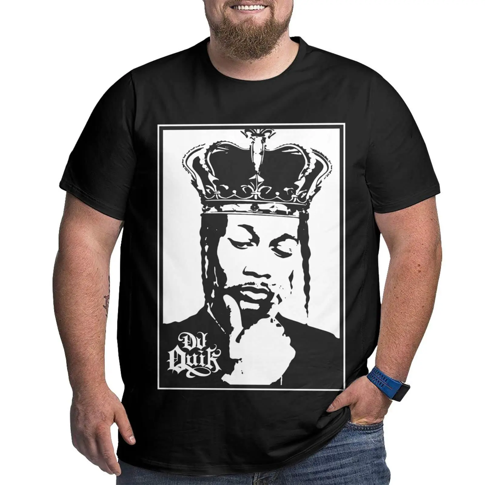 Dj Quik Shirt Plus Size Men Short Sleeve T  Big Tall Summer Loose Breathable Graphic T-  cotton luxury brand ret