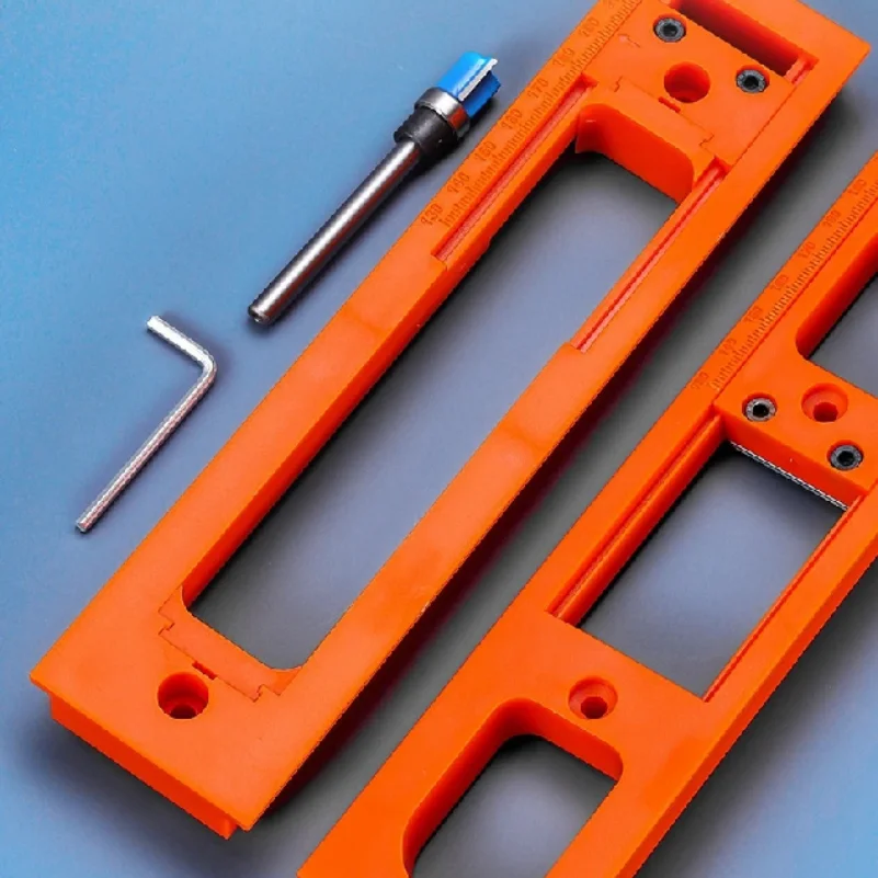 Hidden Hinge Router Jig Guide Template Carpenter Slotting Template for Installing Concealed 3D Hinge on Wooden Doors Frame