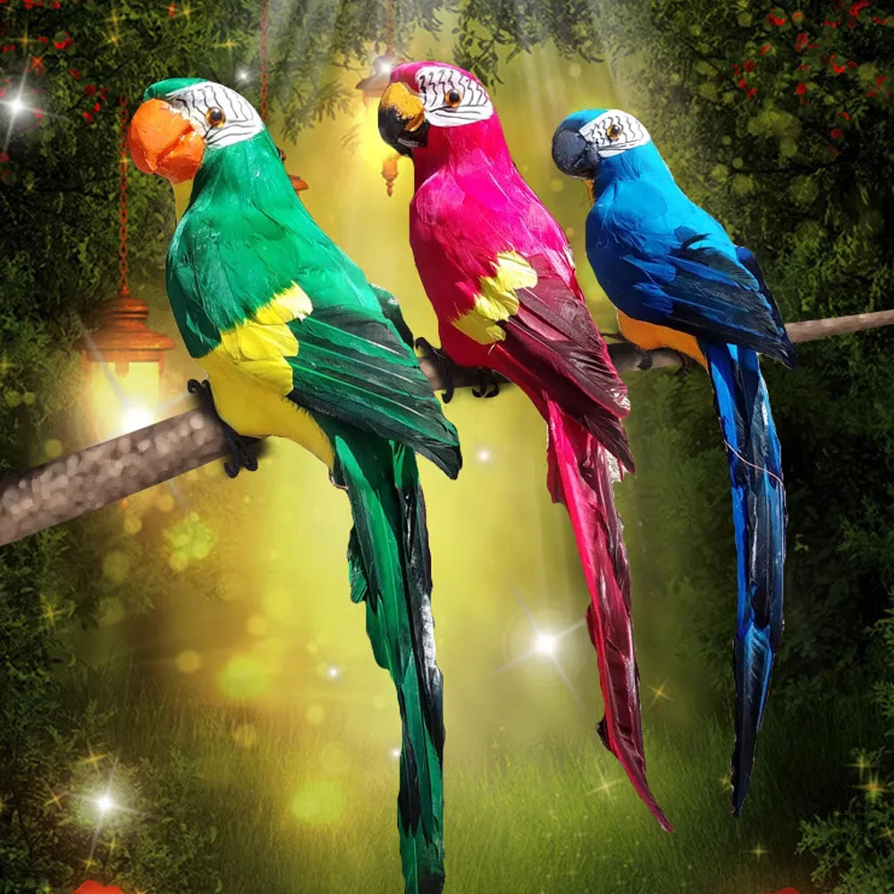 

fake bird animal Figurines Home Balcony Garden Decoration Crafts Handicraft children gifts Simulation parrot bird model