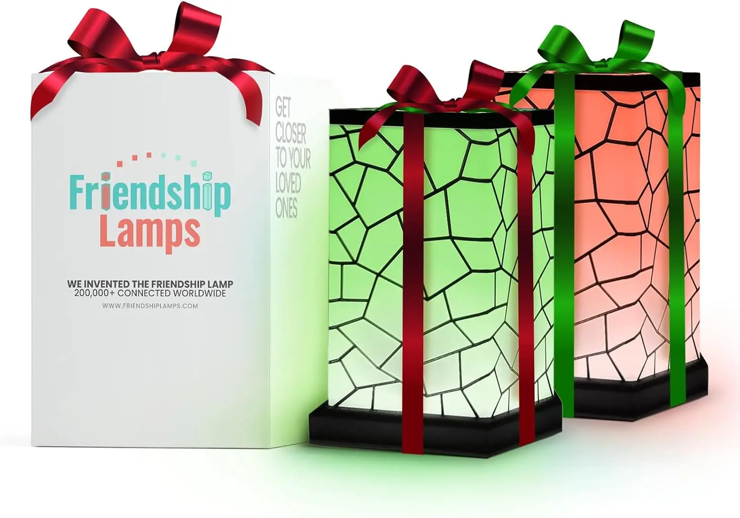 

Wi-Fi Touch Lamps for Long-Distance Connection - Set of 2, 200+ Colors, App Control, Perfect Gift for Friends and Couples