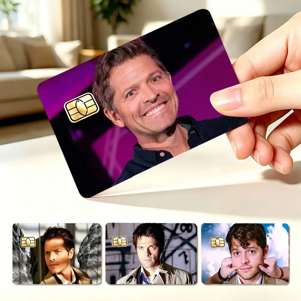 Misha Collins C-Castiel  4pcs 1Set Card Stickers Small Waterproof Chip 4PCS Card Sticker Anti-Scratch
