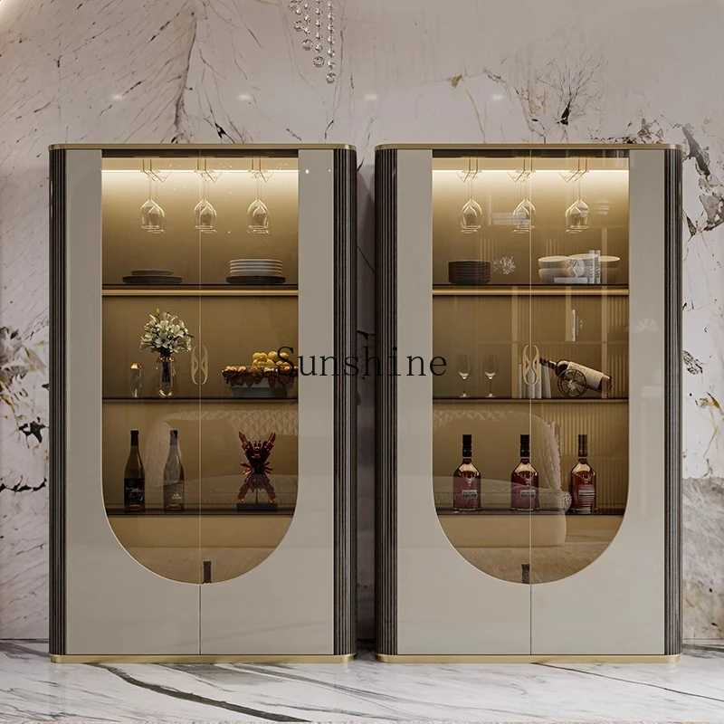 

Индивидуальный шкафчик для ресторана у стены. Простой итальянский постмодернистский высококачественный книжный шкаф с краской.