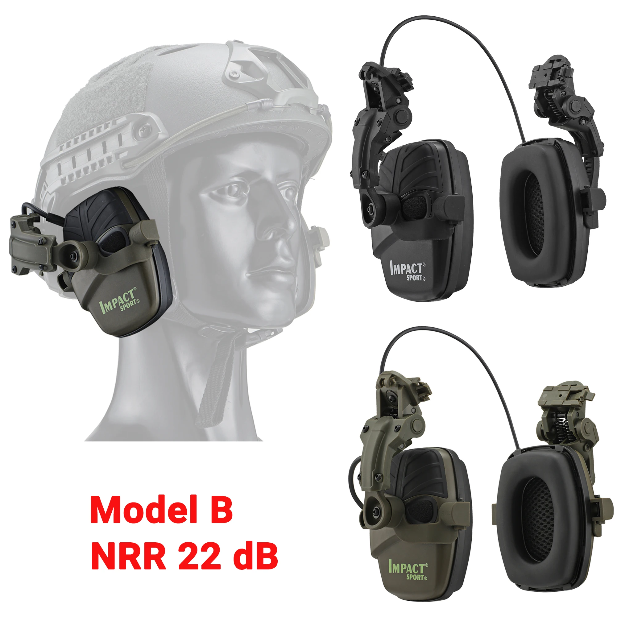 Alta Qualidade Tactical Hunting Shooting Headsets, Capacete ao ar livre Ouvido, Airsoft Paintball Headset, CS Wargame Headphone