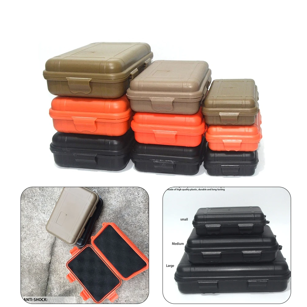 في الهواء الطلق للصدمات صندوق مقاوم للماء بقاء محكم تخزين مباراة أداة صيد السمك الحاويات للتخييم التنزه القوارب #1