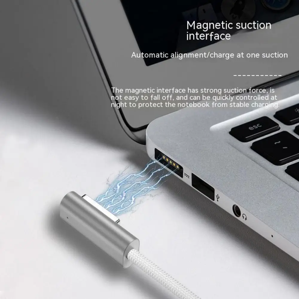 100W Magsafe 1 2 to USB TypeC Adapter Macbook Air Pro Charger Zinc Alloy Magnetic Plug Laptop Fast Charging Cable Converter Cord