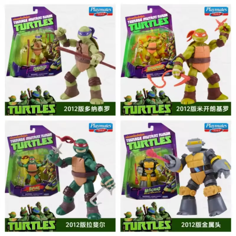

Authentic Playmates Nickelodeon 2012 TMNT Collectible Action Figures Shredder Raphael Donatello Michelangelo For Kids Collectors