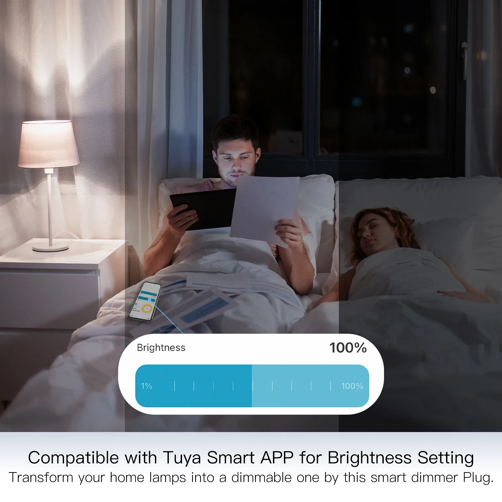 MOES WiFi Smart Power Socket Plug Brightness Adjust Timer For Tuya Smart Life App,Amazon Alexa Google Voice Control EU/UK/US