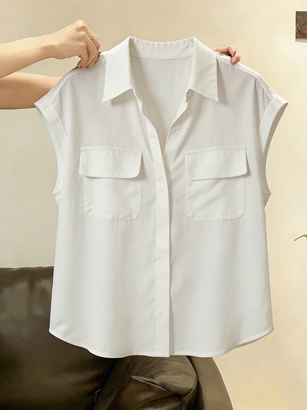 

Large Size Korean Style Unique Good Looking Shirt Women's Summer New Loose Meat Covering Casual Elegance Top