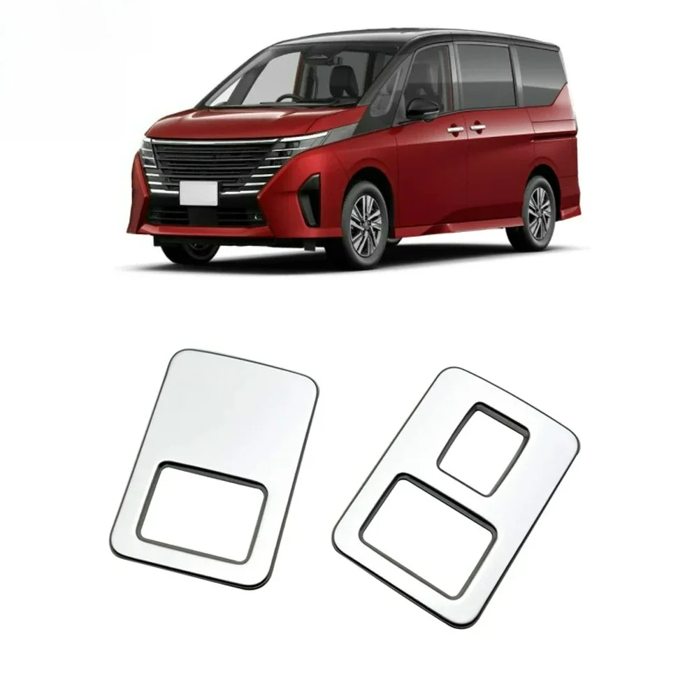 For Nissan SERENA C28 2023 2024 ABS chrome Rear USB decorative frame middle door switch control frame interior car accessories