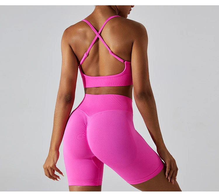 Women Sexy Cross Sports Bra Yoga Gym Top Women Workout Running Yoga Set Stretch Women Sports Underwear Fitness Workout Tank Top