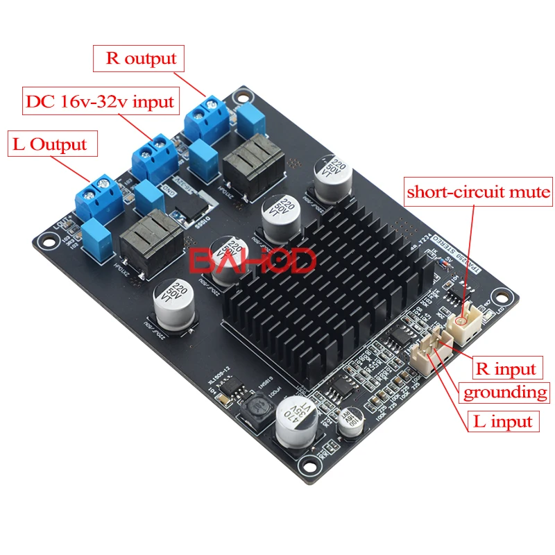 BAHOD TPA3250 Power Amplifier Board Stereo 2.0 Sound Amplificador Class D Audio Amplifiers Speaker Home Theater Amp 130Wx2