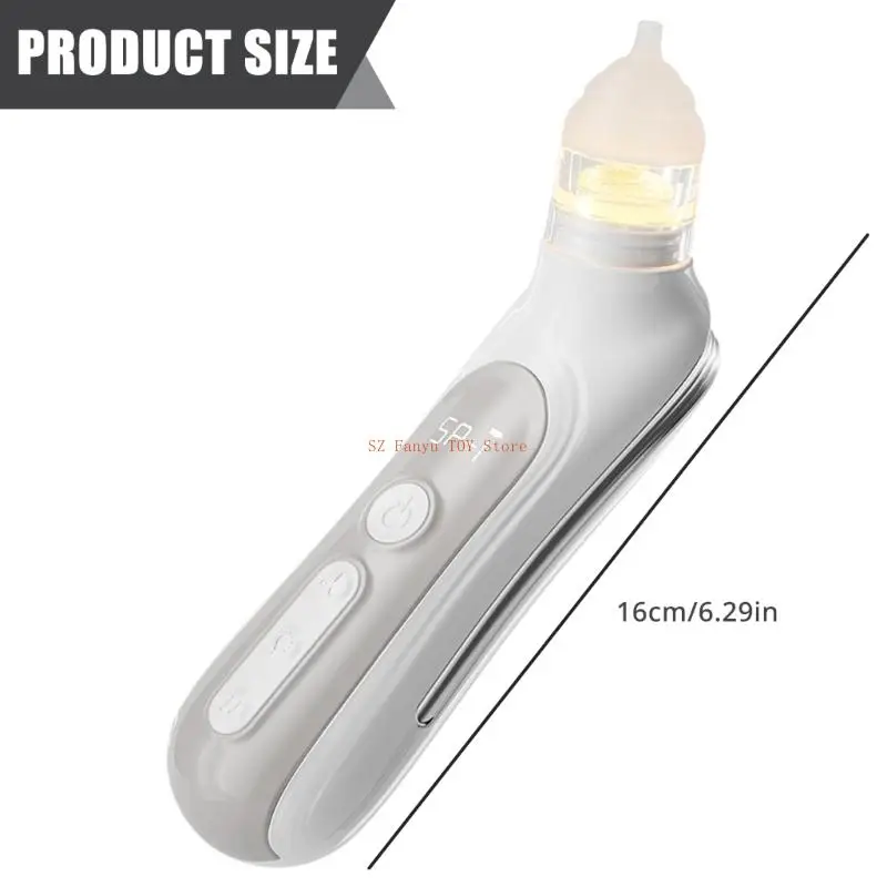 96GC آلة مصاصة أنف الأطفال المحمولة منظف الأنف مع قوة شفط قابلة للتعديل وشحن USB للمنزل والسفر #6