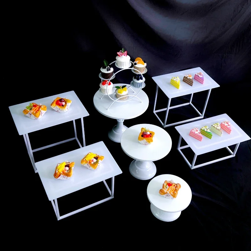 

8PCS Birthday Cupcake Stand Dessert Cake Table Buffet Riser Wedding Centerpiece Home Hotel Feast Cookie Food Drink Fruit Holder