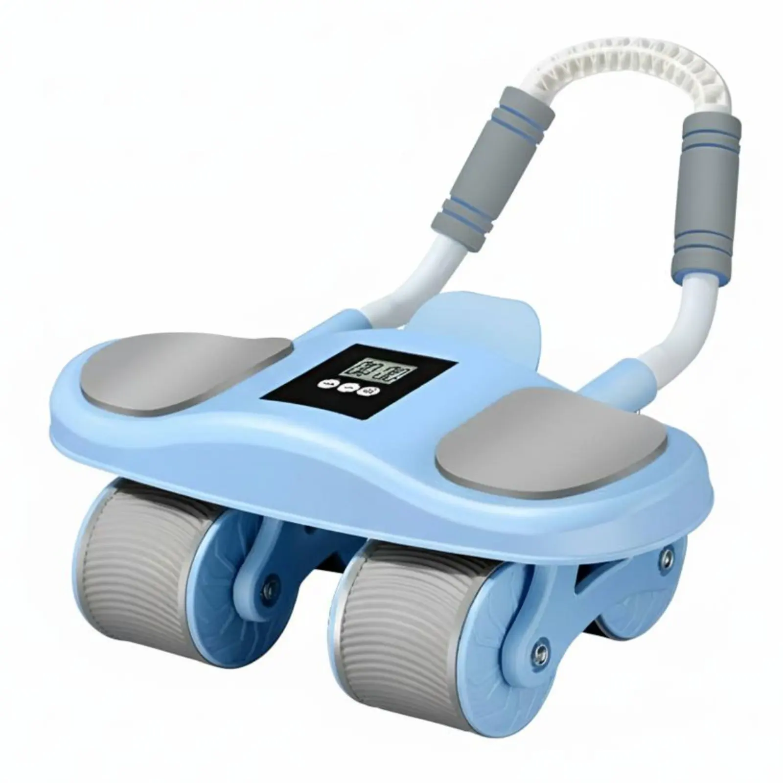 

Ab Wheel, Four-Wheel Design with Elbow Support, Smart Timer, Auto Recoil, Mobile Phone Holder, Plank Exercise Equipment