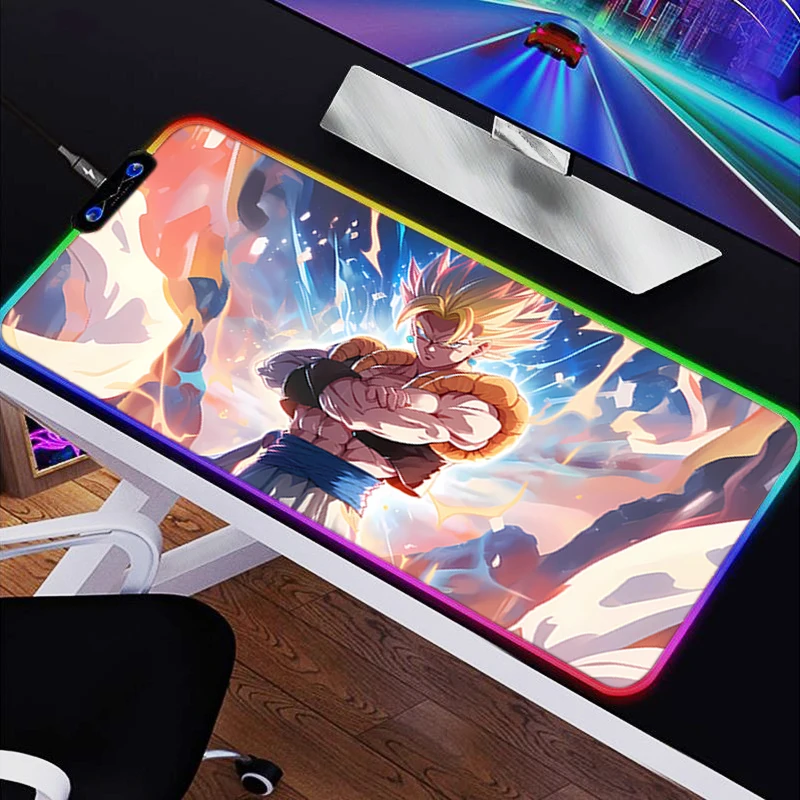

Светодиодный коврик для мыши RGB, резиновый коврик для мыши с рисунком, игровой коврик, аксессуары для ПК, настольный коврик, нескользящий коврик для стола, офисный коврик для клавиатуры Dragon Ball HD