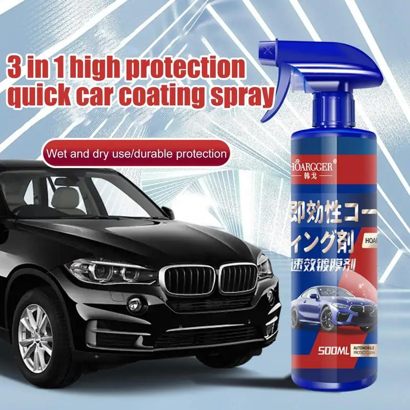 

3 In 1 Ceramic Coating Spray 500ml High Protection Car Shield Coating Removes Dirt Grease Repairs Scratches For Auto Motorcycles