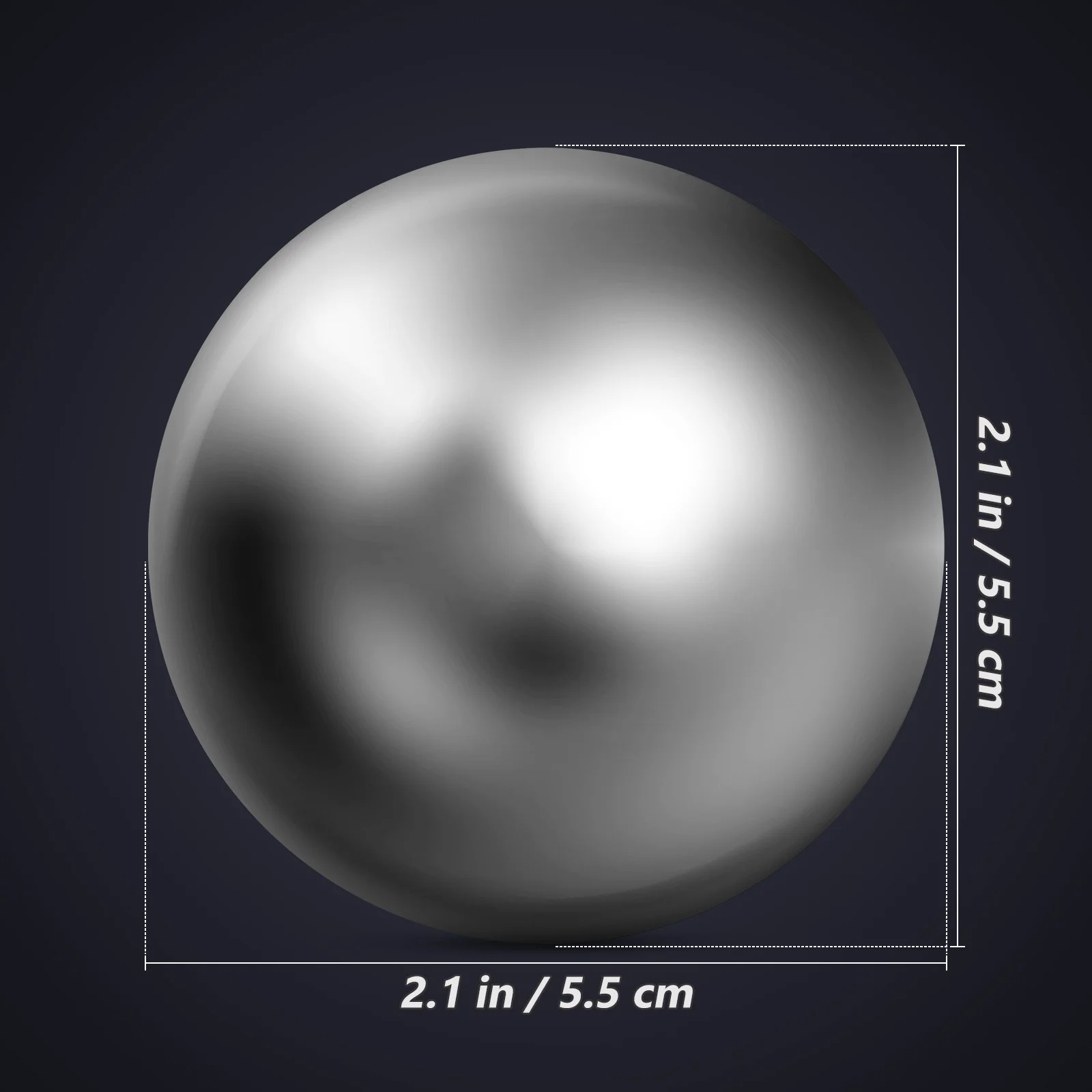 2 قطعة كرات الثلج الفولاذ المقاوم للصدأ قابلة لإعادة الاستخدام تقشعر لها الأبدان الحجارة لتبريد مشروبات الويسكي حفظ النكهة الأصلية تصميم آمن #2