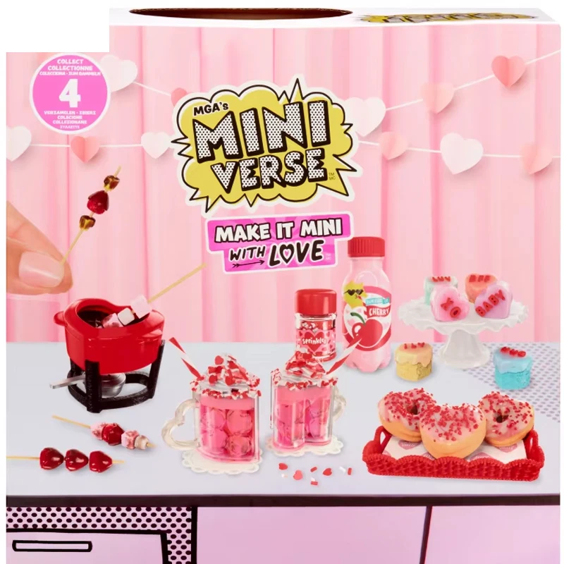 Mga Valentine'S Day Limited Blind Box Play House Diy Toys Children Toy Miniverse Make It Mini With Love Decoration Birthday Gift