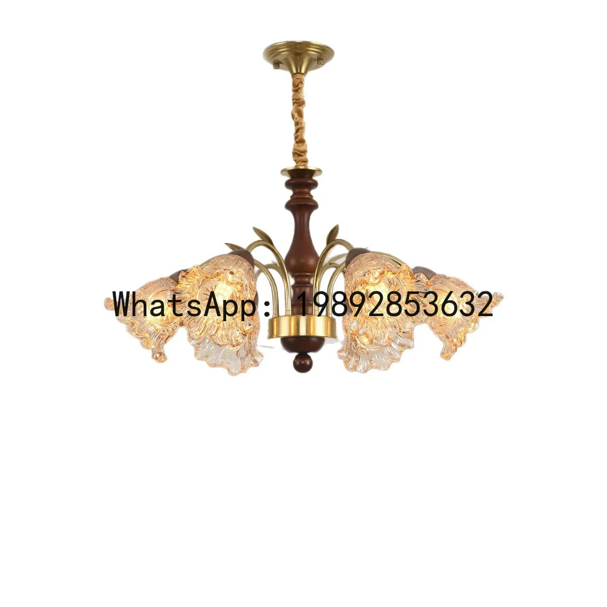 PYJ retro high-end living room dining room simple light luxury bedroom bed and breakfast decoration chandelier