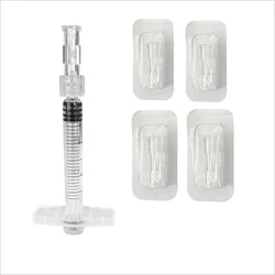 Seringa de conexão Luer, Transparente estéril para peças pneumáticas, Conector Luer à prova de vazamento, Masculino duplo, 50, 100, 200 Pcs