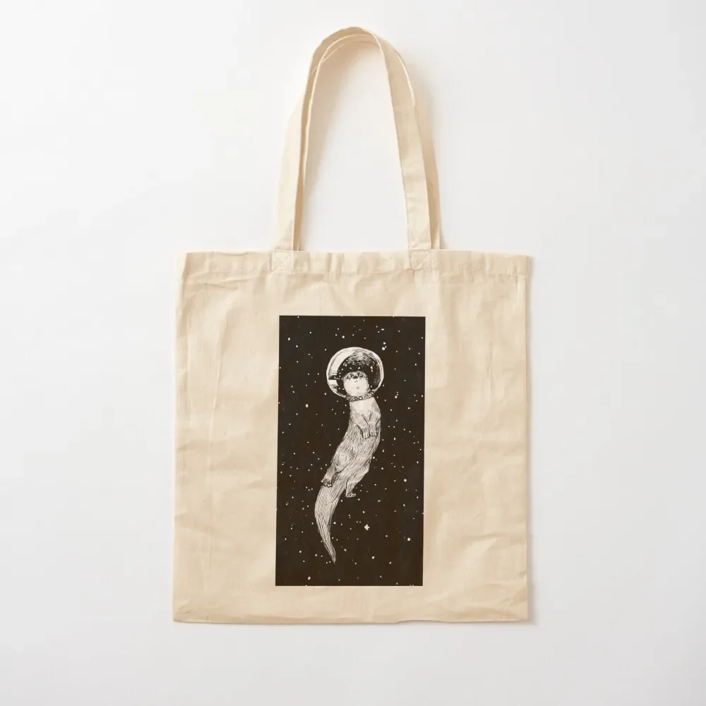 Drifting in Otter Space Tote Bag hand bags shopper bag women canvas