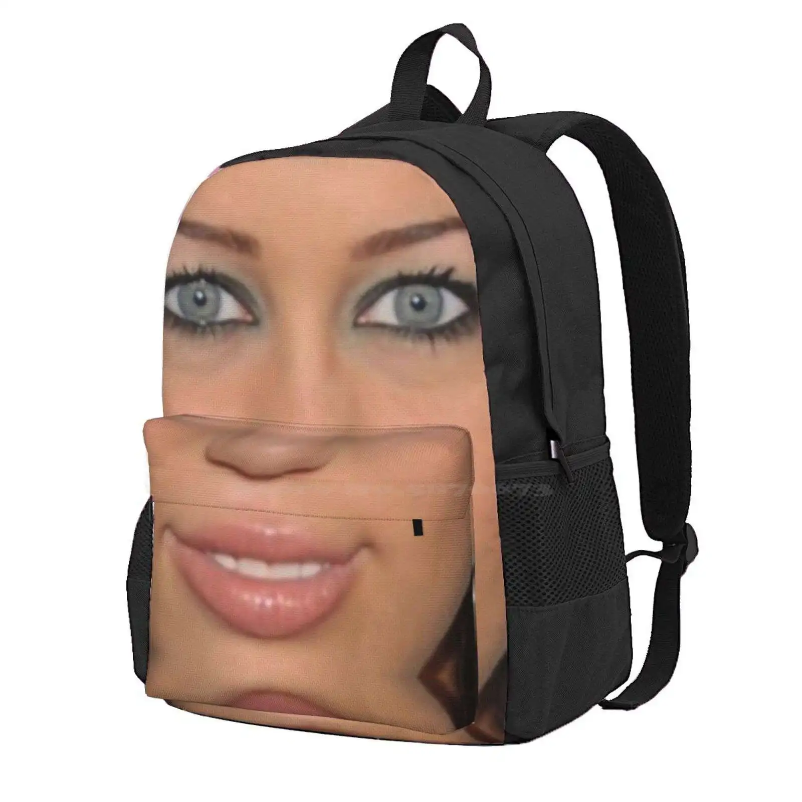 Miley Cyrus Meme “Eyes” Hot Sale Schoolbag Backpack Fashion Bags Hannah Montana Wtf I Kill You Goddess Pistol Gun Miley Cyrus