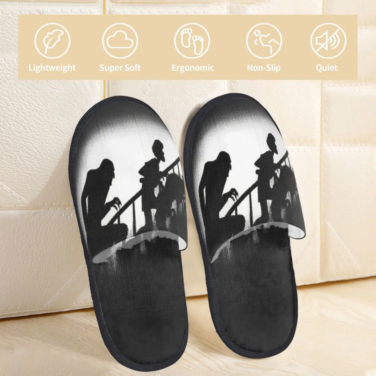 Winter Slippers Nosferatu Merch Household Fur Slippers Slides Indoor Vampire Film Soft Non-skid Slides