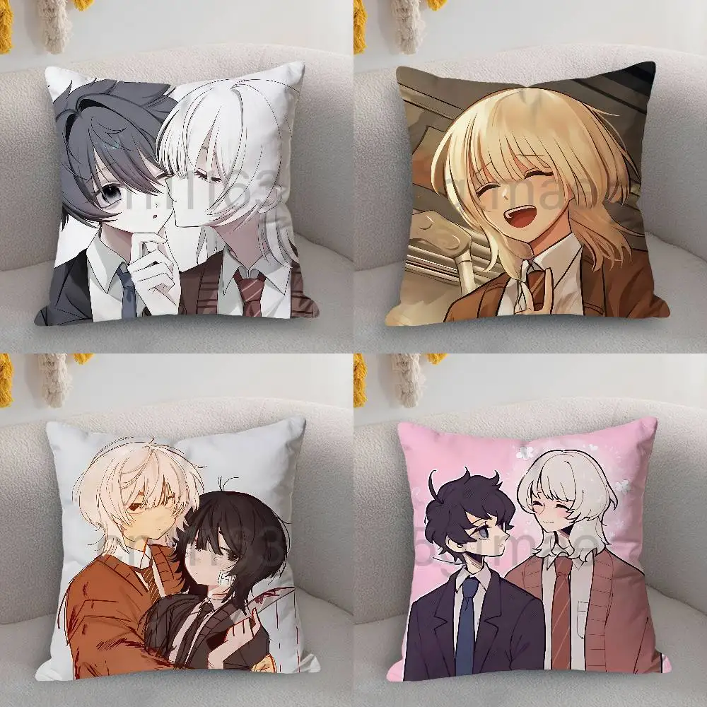 Game S-Saihate S-Station Anime Celebrity Merchandise All-Match Printed Pillow Case Sofa Car Office Room Decoration Protector