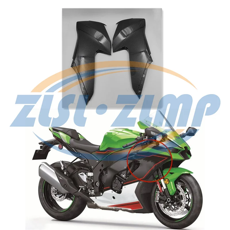 

For Kawasaki ZX-10R ZX10R 2020 2021 2022 2023 front steering lamp fairing radiator side guard cover Carbon fiber painting ZX 10R