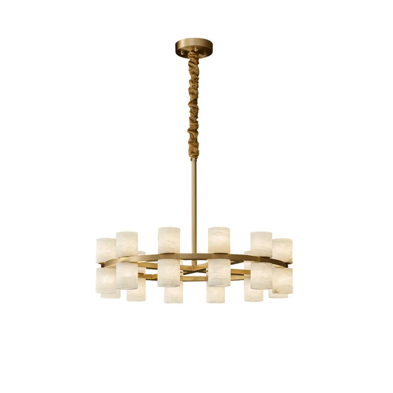 Imagem -03 - Led Chandelier Lighting Lustre Suspensão Luminária Mármore Natural Dourado Cromado Preto Nova Tendência Iluminação para Sala de Jantar 2024 g4