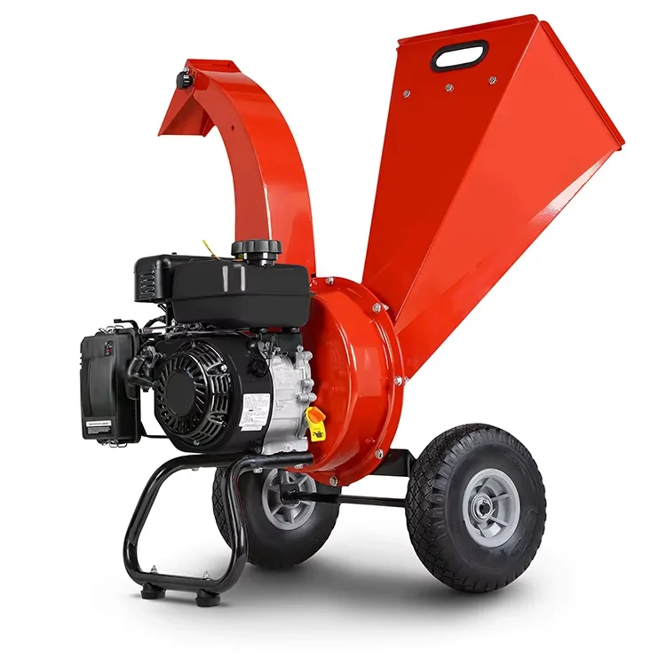 Heavy-Duty Gas-Powered Wood Chipper, Portable Garden Shredder for Branch/Leaf Waste, Durable Build & Efficient Processing