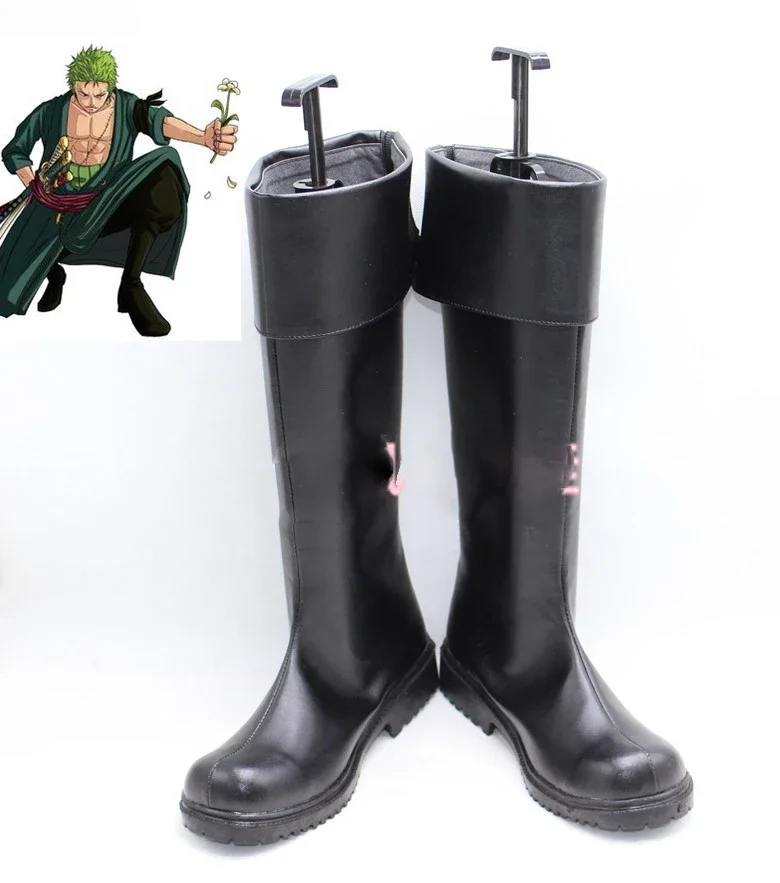 Costume de Cosplay Roronoa Zoro, Robe de Bande Dessinée d'Halloween, Ensemble Complet, Perruque en Mouchoir, Bottes et Chaussures, 5 Pièces