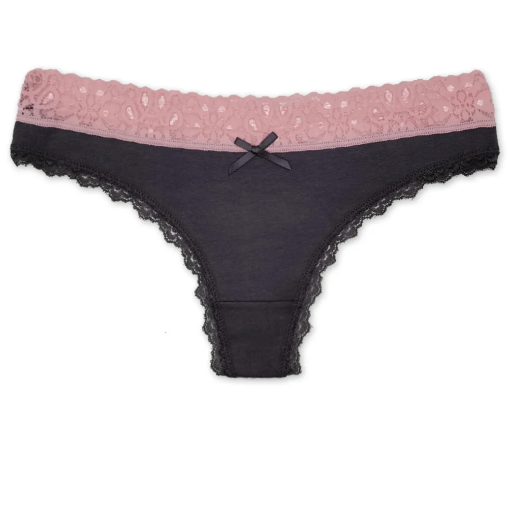 New Style 5pcs/Lot Women Lace Briefs Cotton Ladies Thong panty T Underwear shorts wholesale 87436