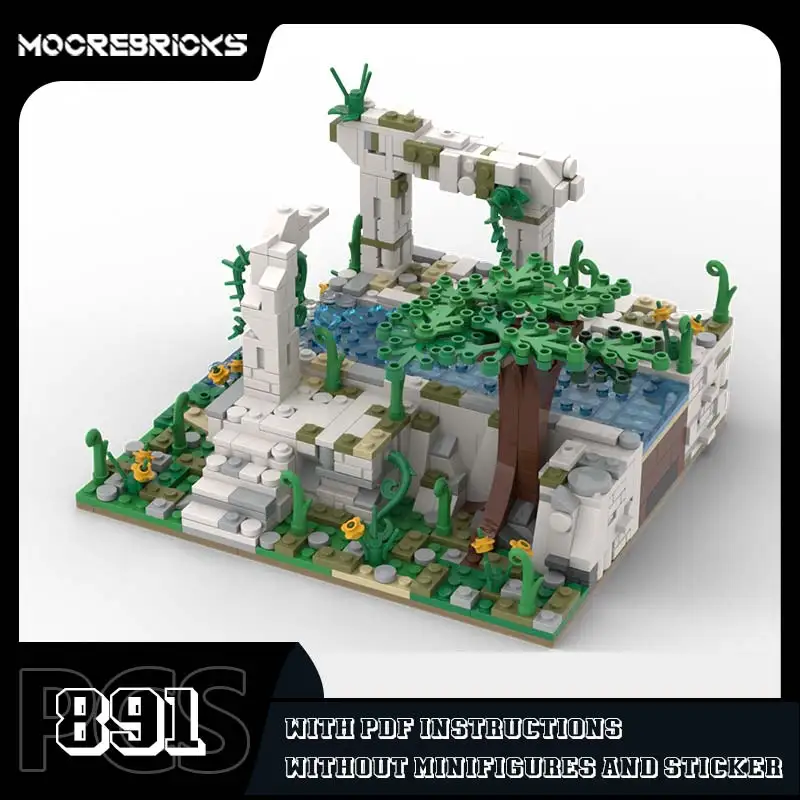 Creative Bricks Ancient Ruins Civilization Architecture Building Block Model Bricks Desktop Display Toy Kid's Commemorative Gift