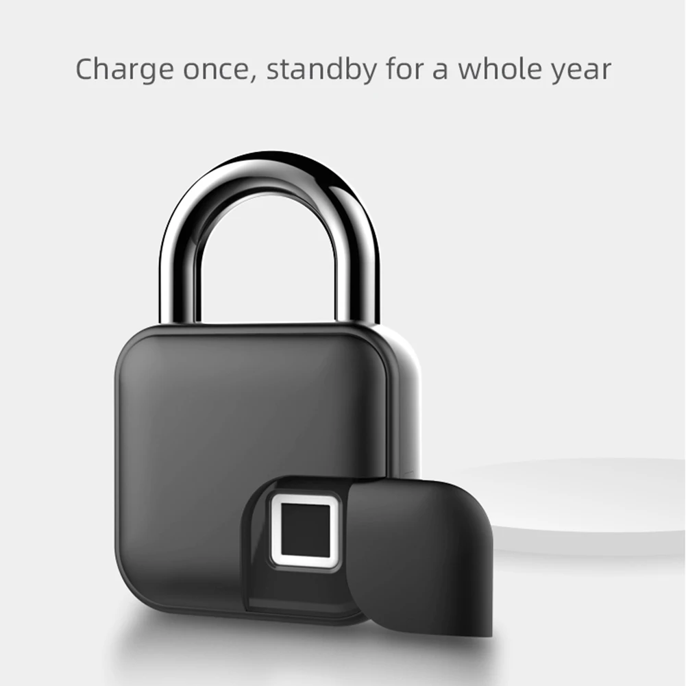 Tuya Smart Fingerprint Padlock Waterproof Bluetooth Keyless Fingerprint Lock Safety Electronic Door Lock for Bag Drawer Suitcase