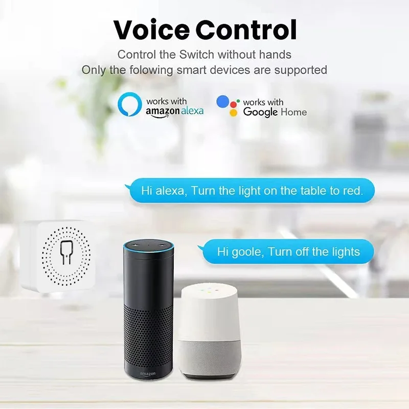 16A 20A WiFi Smart Wireless Switch 2-way Control Mini Smart Breaker APP Control AC100-240V Work With Alexa Google Home Cozylife