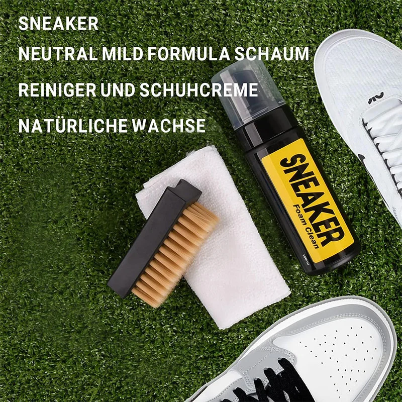 Shoe Cleaning Kit - White Shoe Cleaner Kit - Footwear Cleaning Kit - Suede Shoe Cleaning Kit - Soft Bristle Brush and Microfiber