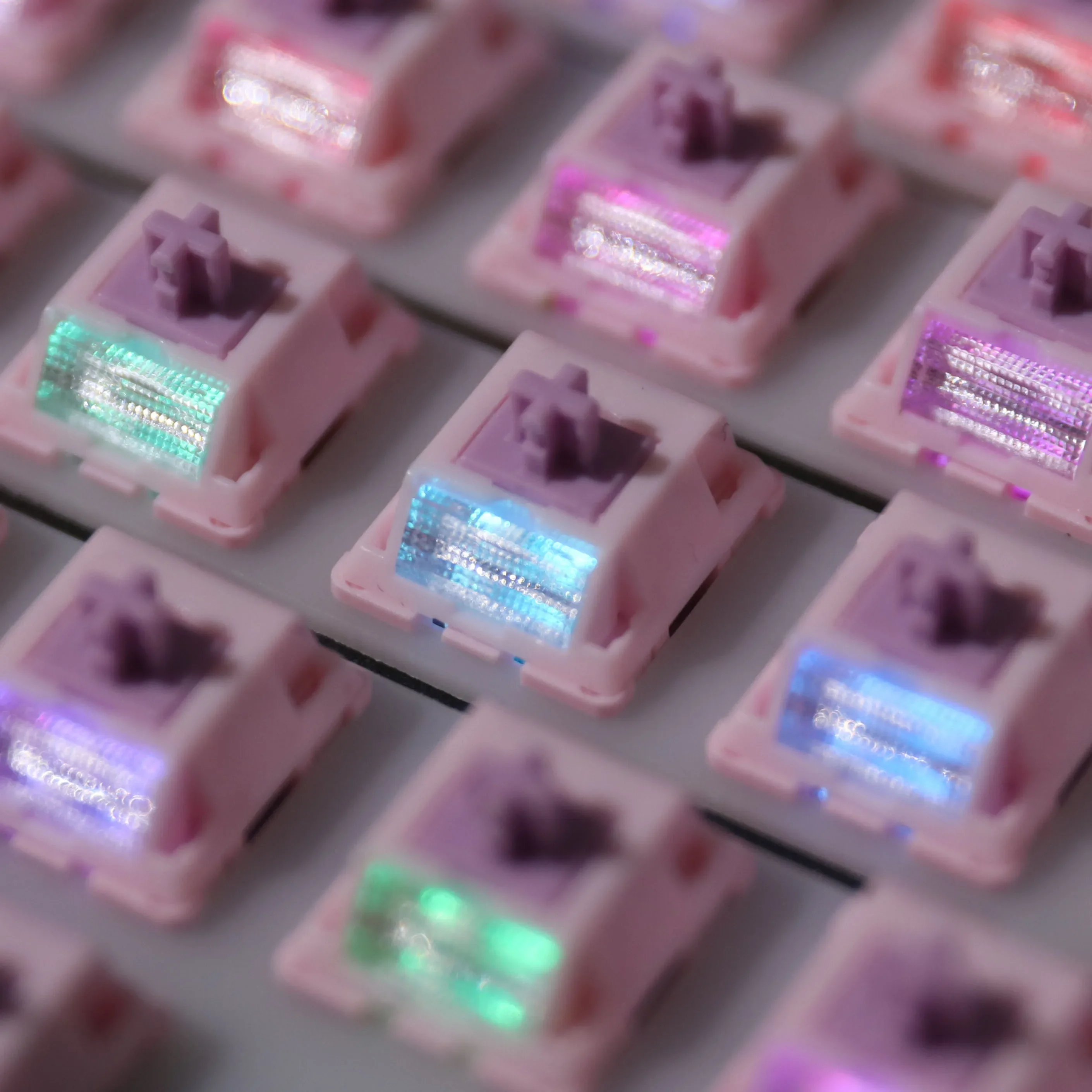 IKEYX Studio Rabbit Purple V2 Big Advanced Tactile Switches Hot Swap 5 Pin Mechanical Keyboard Switches Customized DIY