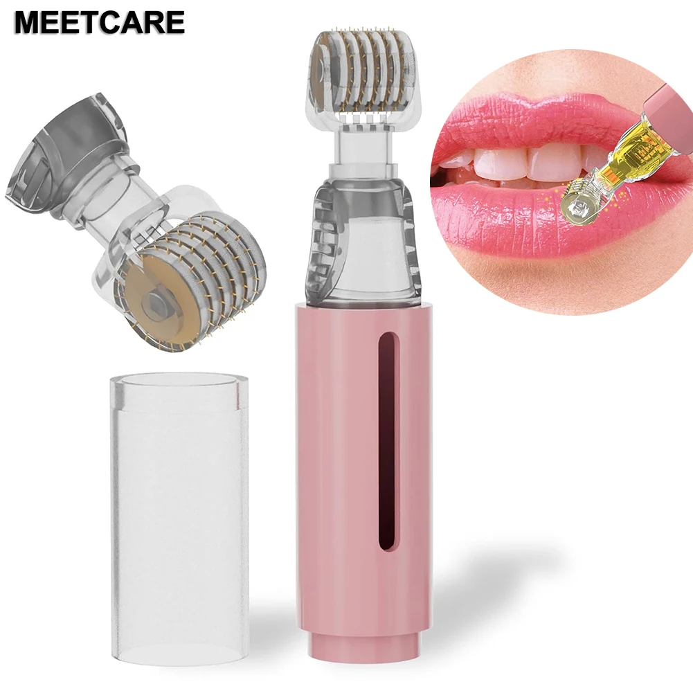 105 Nadeln Dermaroller aus Titan Lip BOOSTER Mikronadel-Dermaroller Massage Geeignet für Gesicht, Lippen, Kopfhaut, Bart, Schönheitspflege – Detail 1