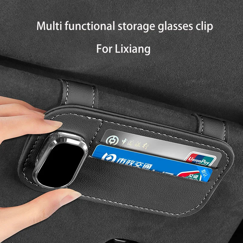 Auto Zonneklep Organisator Draagbare Auto Bril Houder Accessoires Zonnebril Clip Kaarten Houder Anti-kras Multifunctionele Clip