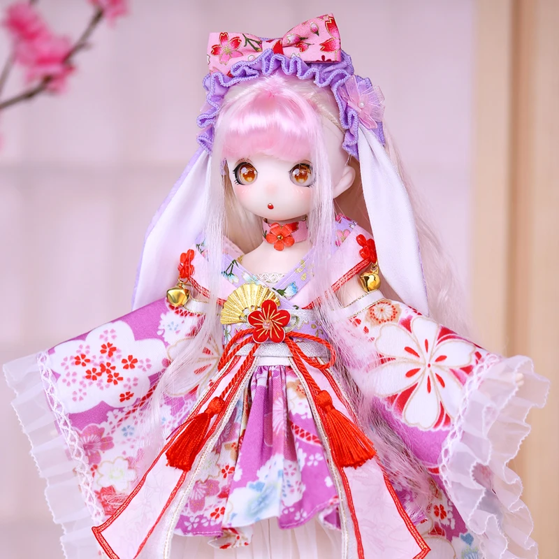 DBS ตุ๊กตา1/4 BJD Dream Fairy Match สาว Kimono อะนิเมะเรซินรูปกล่อง Lala Ruru ไข่ ACGN SD คอลเลกชันของเล่น