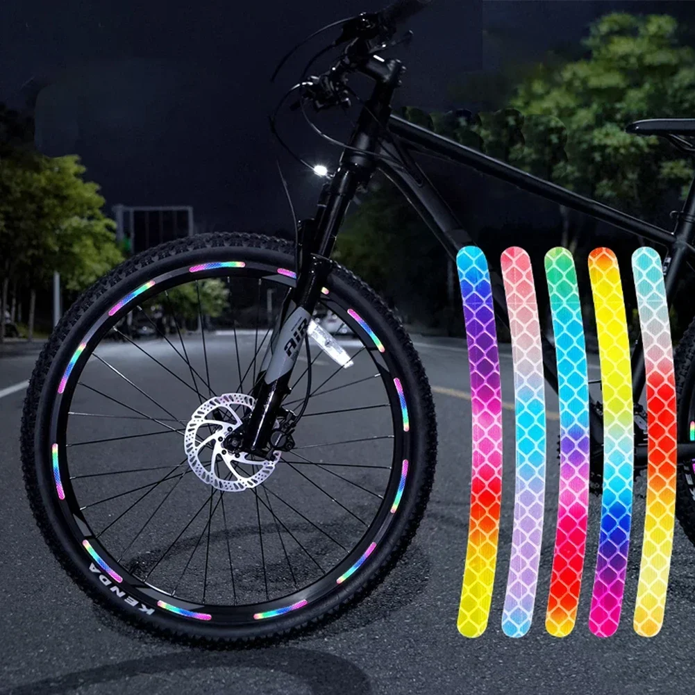 

Rainbow Reflective Sticker for Bike Wheels Laser Night Glow Sticker for Car Motocycle Night Safety Waterproof Warning Stickers