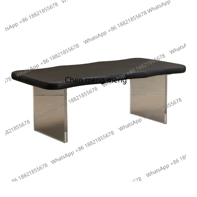 Minimalist solid wood carbonized coffee table household modern small apartment living room coffee table   wind light luxury  R