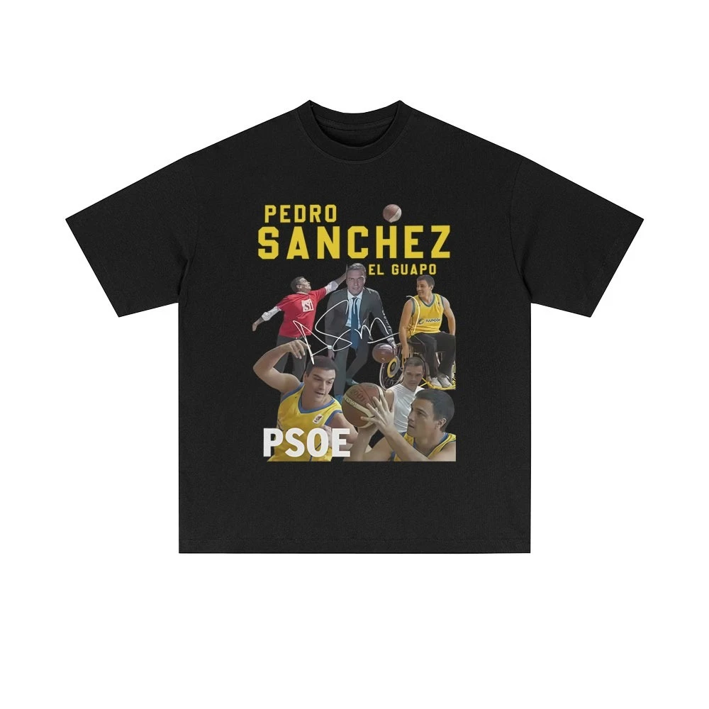 Camiseta divertida de Pedro Sánchez España PSOE, camiseta informal de algodón puro para hombre y mujer, camiseta de manga corta a la moda, verano 2026
