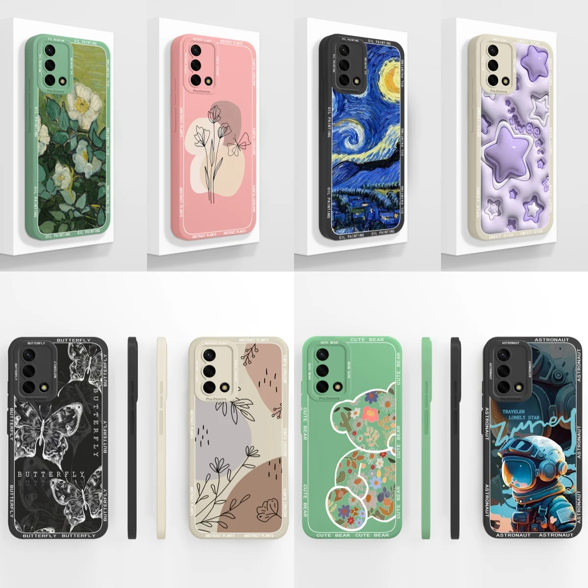 Candy Case For Oppo F19 Pro Plus F19S Phone Cover Full Protection Painted Back Cover For Oppo F 19 Liquid Silicone Protectors