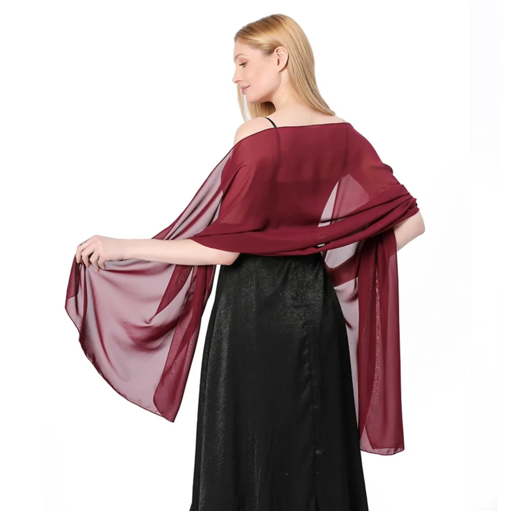 Abiti da sera da sposa alla moda scialle festa di nozze Lady Cape Wraps damigella d'onore Solid Dinner scialle