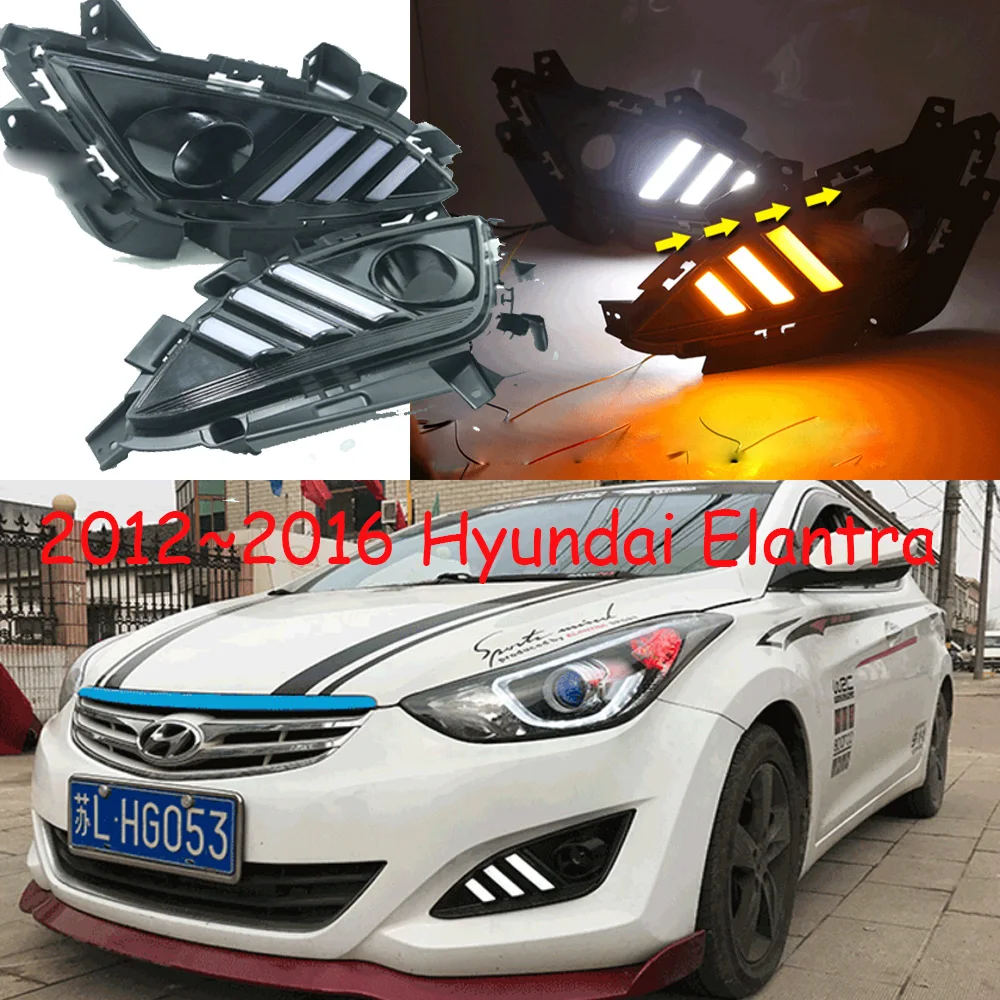 

2012 2013 2014 2015y Headlamp For Hyundai Elantra MD Daytime Light Car Accessories LED DRL Headlight For Elantra Fog Light